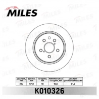 Тормозной диск MILES K010326 RD T7W 1420601019