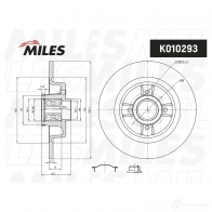 Тормозной диск MILES 1420600920 K010293 21 AW2 - Изображение 2
