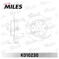 Тормозной диск MILES R5B JBI 1420599782 K010230