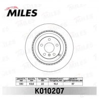 Тормозной диск MILES K010207 N RQMQI 1420601223