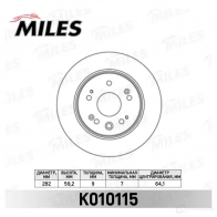 Тормозной диск MILES K010115 1420600809 N EJUD2