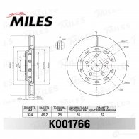 Тормозной диск MILES K001766 1436968400 7 ER02
