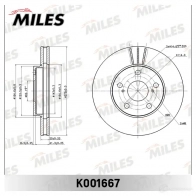 Тормозной диск MILES K001667 1420603332 61 S9R