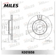 Тормозной диск MILES L FC10 K001658 1420604601 - Изображение 2