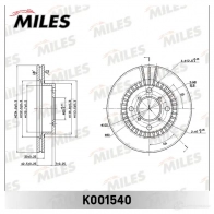 Тормозной диск MILES Suzuki Baleno (EG) 1 Универсал 1.6 i 16V (SY416) 99 л.с. 1996 – 2002 K001540 I CGHQ