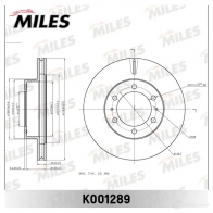 Тормозной диск MILES K001289 8Z CM4O 1420603336