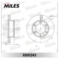Тормозной диск MILES K001243 E M53SR 1420601863
