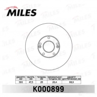 Тормозной диск MILES K000899 XGBI V5 1420601866