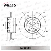 Тормозной диск MILES K000591 F3M V4 1436968380 - Изображение 3