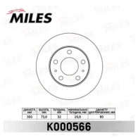 Тормозной диск MILES 1420602021 E KC0D K000566