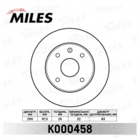 Тормозной диск MILES ZO6OY6 P K000458 1420604606