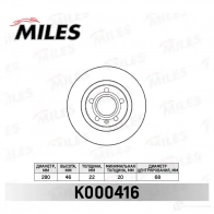 Тормозной диск MILES 3C5EN 1 1420601148 K000416