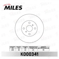 Тормозной диск MILES 1420601149 K000341 BH BMF6X - Изображение 2