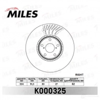 Тормозной диск MILES 6I FD2E K000325 Lexus RC (XC10) 1 2014 – 2020