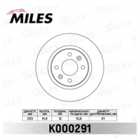 Тормозной диск MILES 1420600948 K000291 8 NW7N - Изображение 2
