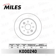 Тормозной диск MILES 7S0 HJ 1420601398 K000240