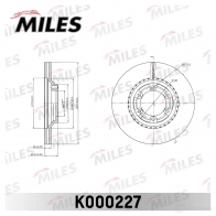 Тормозной диск MILES 1420601234 CT BJI K000227