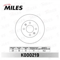 Тормозной диск MILES 3RP1 X K000219 1420601034 - Изображение 2