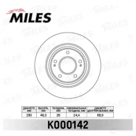 Тормозной диск MILES 1420601779 K000142 YF VO7