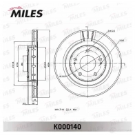 Тормозной диск MILES K000140 1420601405 H9TDH X - Изображение 2