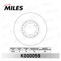 Тормозной диск MILES Nissan Patrol K000059 GHH VGT