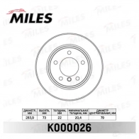 Тормозной диск MILES R05S 5FO 1420601235 K000026