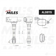 Катушка зажигания MILES 1438140557 AL08115 QMJO DF - Изображение 2
