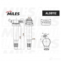 Катушка зажигания MILES AL08112 BJ50 L 1438140561 - Изображение 2