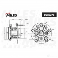 Подшипник ступицы колеса MILES 1438140635 8P7I KUN DB83278 - Изображение 2