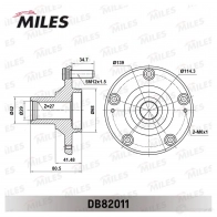 Подшипник ступицы колеса MILES 1437174171 V8JFL ZX DB82011 - Изображение 3