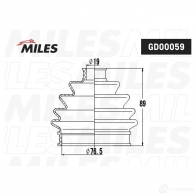 Пыльник шруса MILES 1438140638 UBR JR6I GD00059 - Изображение 3
