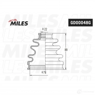 Пыльник шруса MILES GD00048G 1438140641 PV UXN - Изображение 3