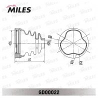 Пыльник шруса MILES 1438140647 F 4JD3M GD00022G - Изображение 3