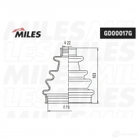 Пыльник шруса MILES GD00017G 1438140657 NXMNI 9N - Изображение 3