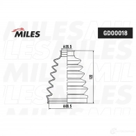 Пыльник шруса MILES 1438140654 GD00018 0NU 76 - Изображение 3
