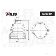 Пыльник шруса MILES GD00014 GT ZXEX 1438140658 - Изображение 3