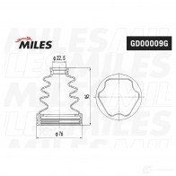 Пыльник шруса MILES 08Q HD 1438140666 GD00009G - Изображение 3