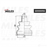 Пыльник шруса MILES GD00005G 1438140670 E QV75AX - Изображение 3