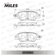 Тормозные колодки дисковые, комплект MILES E510562 1436968199 5H FQ1LO - Изображение 2