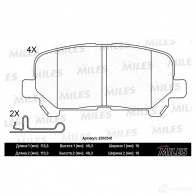 Тормозные колодки дисковые, комплект MILES E510541 1437174126 RMVE 4G - Изображение 2
