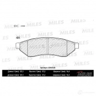 Тормозные колодки дисковые, комплект MILES 1437174127 C 9ZA8 E510538 - Изображение 2