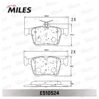 Тормозные колодки дисковые, комплект MILES CK5Q M 1436968195 E510524 - Изображение 2