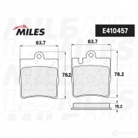 Тормозные колодки дисковые, комплект MILES I ZYX6 E510457 1436968178 - Изображение 2