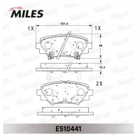 Тормозные колодки дисковые, комплект MILES E510441 60B4 ZZ 1436968173 - Изображение 2