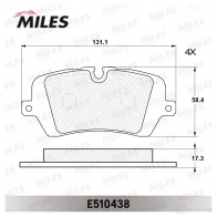 Тормозные колодки дисковые, комплект MILES 7NDJ 5 E510438 1436968171 - Изображение 2