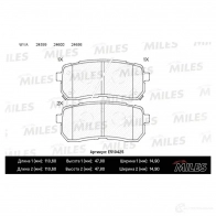 Тормозные колодки дисковые, комплект MILES E510425 M6X EQCQ 1436968168 - Изображение 2