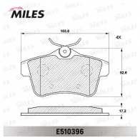 Тормозные колодки дисковые, комплект MILES 1436968161 E510396 XQX9 M - Изображение 2