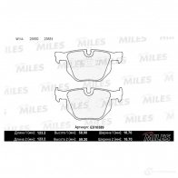 Тормозные колодки дисковые, комплект MILES 1436968158 E510389 BQPP L6H - Изображение 2