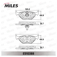 Тормозные колодки дисковые, комплект MILES 1436968157 E510388 RSS H7U - Изображение 2