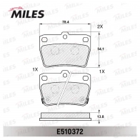 Тормозные колодки дисковые, комплект MILES E510372 P8 OIM 1436968153 - Изображение 2